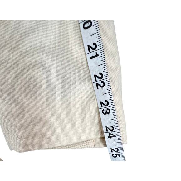 Vintage Valentino Miss V Coat Womens 12 /46 Cream Pleated Front Pockets Timeless - Picture 12 of 16